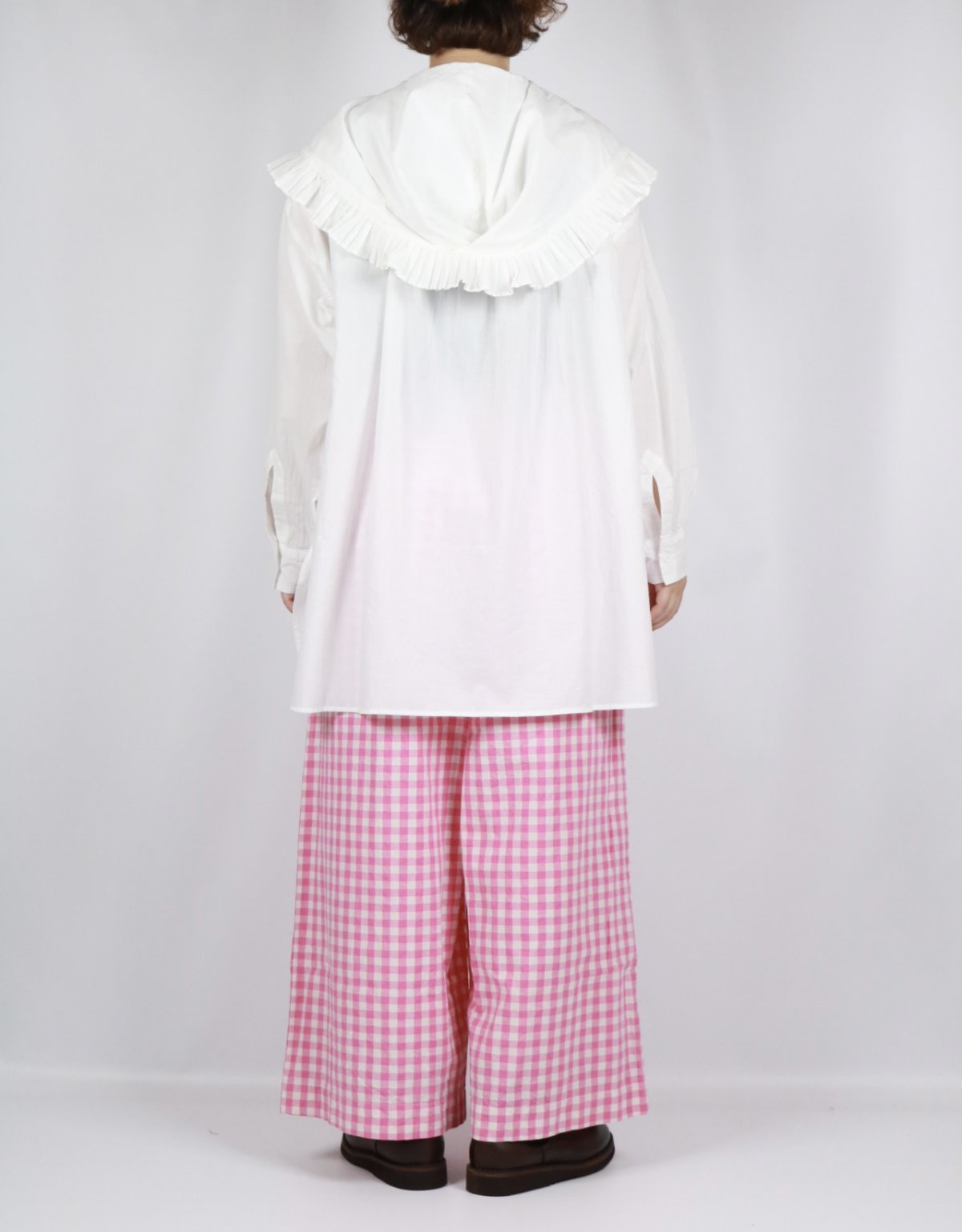 画像26: tumugu: ふわふわコットンフリルフードプルオーバー2色 (26)