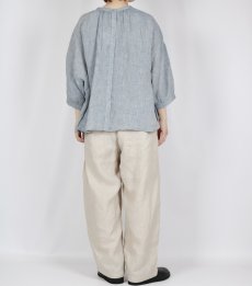 画像35: tumugu: 細番手リネン2wayブラウス 3色 (35)