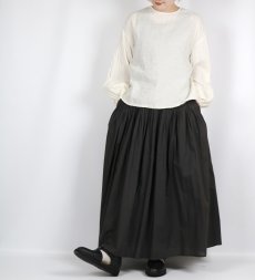 画像13: maison de soil     60s ORGANIC CAMBRIC PLAIN PINTUCK FLARED SKIRT 　2色　２サイズ (13)