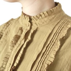 画像23: tumugu: ふわふわコットンタックフリルブラウス 2色 (23)