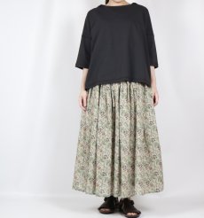 画像7: NARU  80s VOILE PAISLEY FLOWER PRINT GATHERD SKIRT  (7)