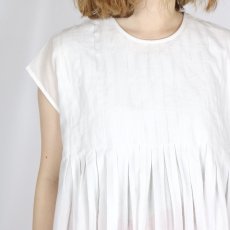 画像9: maison de soil 80s ORGANIC VOILE PLAIN CREW-NECK F/SLEEVE SHIRT WITH INVERTED PLEAT 2色 (9)