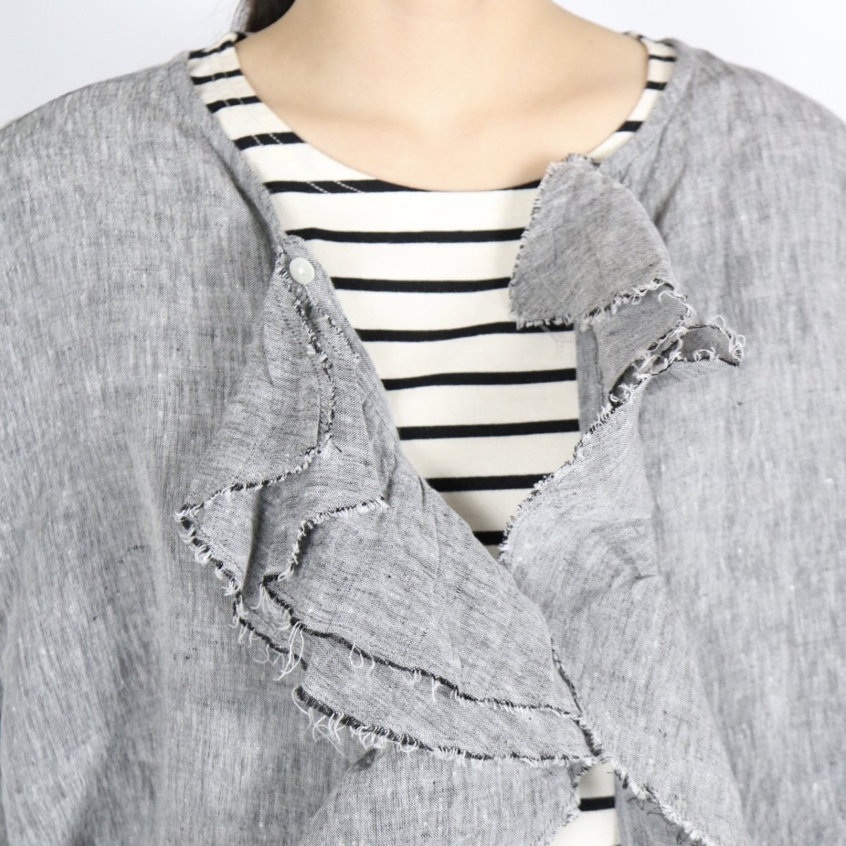 画像11: LABORATORY クワイエットフリルブラウス　2色 (11)