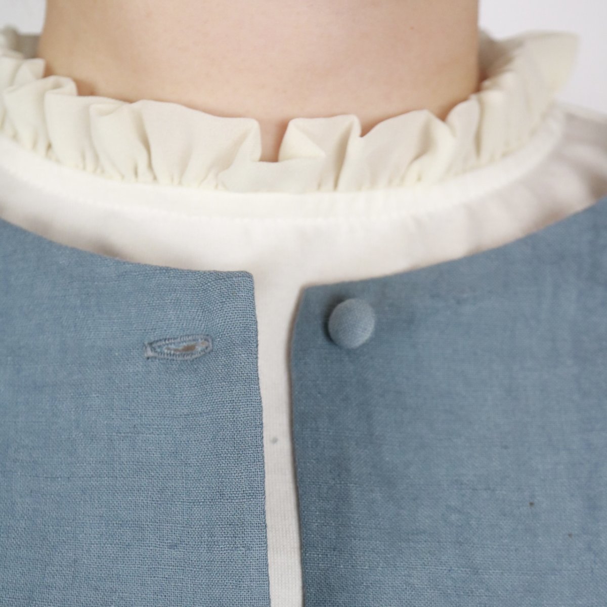 画像9: nachukara 綿麻ワッシャーフリルシャツジャケット 3色 (9)