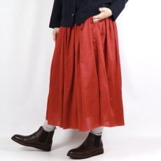 画像3: maison de soil PLAIN COTTON SILK RAJASTHAN TUCK GATHERED SKIRT WITH LINING 2SIZE (3)