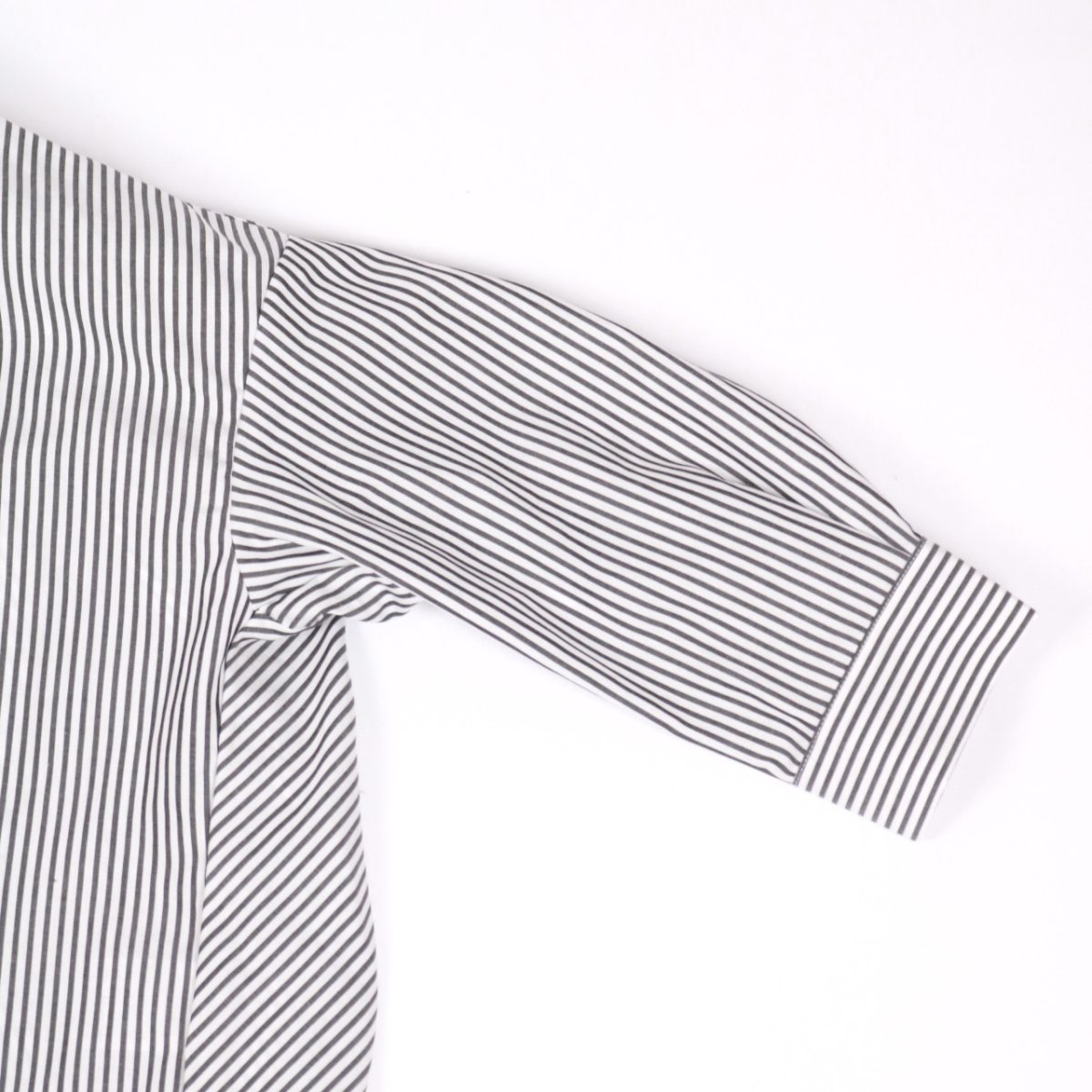 画像17: DIARIES   バック‪ギャザー ワイドシャツ  BLACK STRIPE (17)