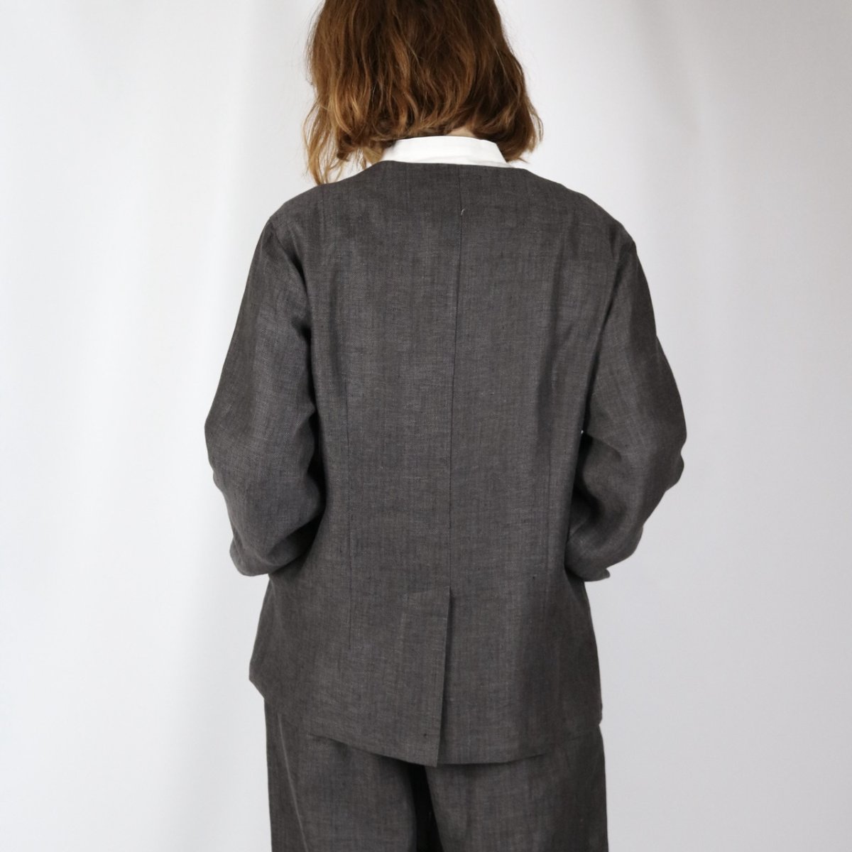 画像6: Michel Beaudouin リネンへリンボンジャケット 3色 (6)