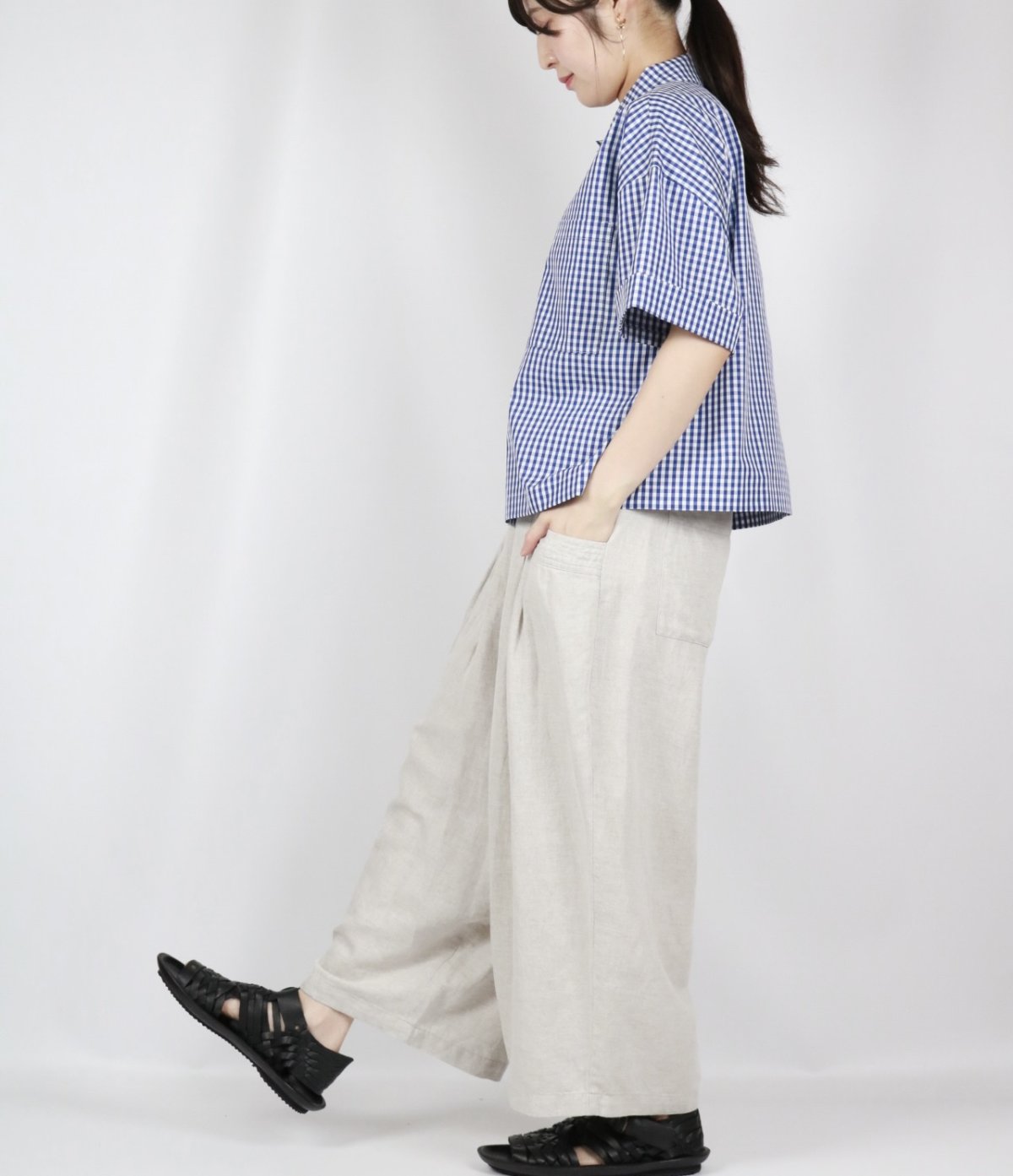 画像16: Vent d’ouest ギンガムチェッククールマックスシャツ 2色 (16)