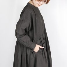 画像17: maison de soil 60s ORGANIC CAMBRIC PLAIN BANDED COLLAR DRESS WITH MINI PINTUCK 2色 (17)