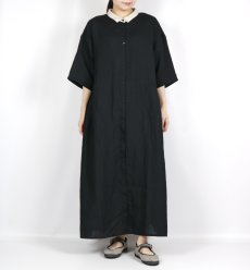 画像24: blue willow リネン平織り衿配色タックワンピース 3色 (24)