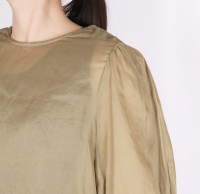 画像1: Gauze＃GATHER SLEEVE MODERNIST BLOUSE 3色