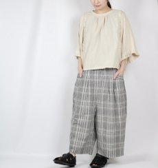画像14: tukuroi 製品染め 綿麻平織 2WAY プリーツブラウス 4色 (14)