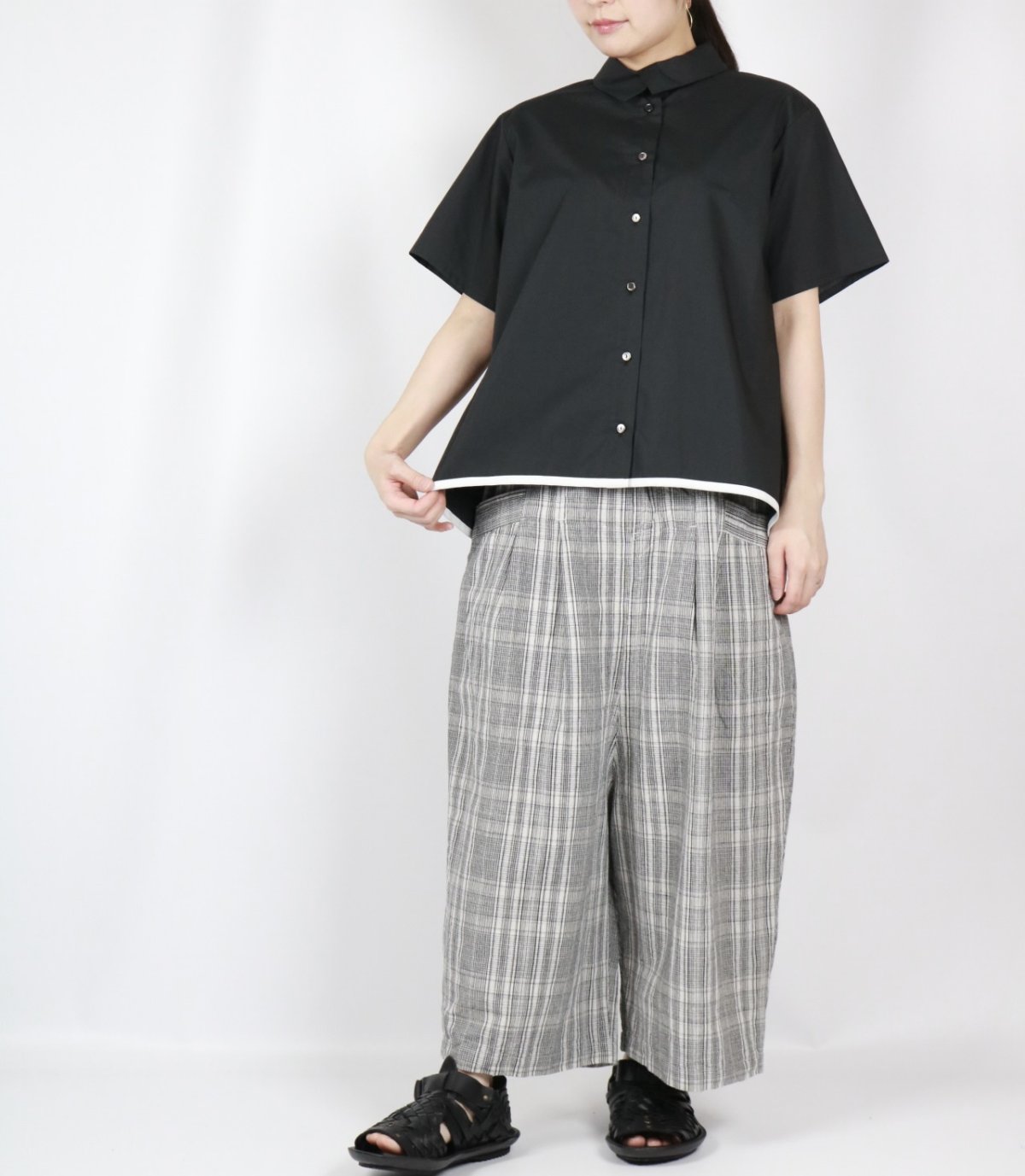 画像6: DIARIES　バイカラーヘムラインシャツ　2色 (6)