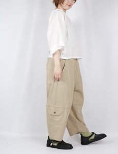 画像3: tumugu コットンヘンプウェザーティンカーゴパンツ 2色 (3)