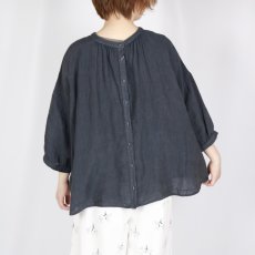 画像4: tumugu: 細番手リネン2wayブラウス 3色 (4)