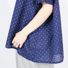 画像7: SOIL   80s COTTON VOILE DOT PRINT GATHERED SMOCK (7)