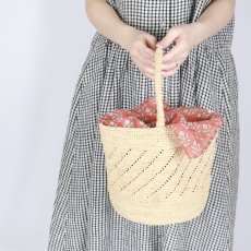 画像45: maison de soil　RAFFIA ONE HANDLE BARREL BAG　10色 (45)