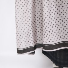画像23: maison de soil  80s VOILE TRIANGLE BLOCK PRINT BANDED COLLAR FRENCH/SL DRESS WITH PINTUCK 2色2サイズ (23)