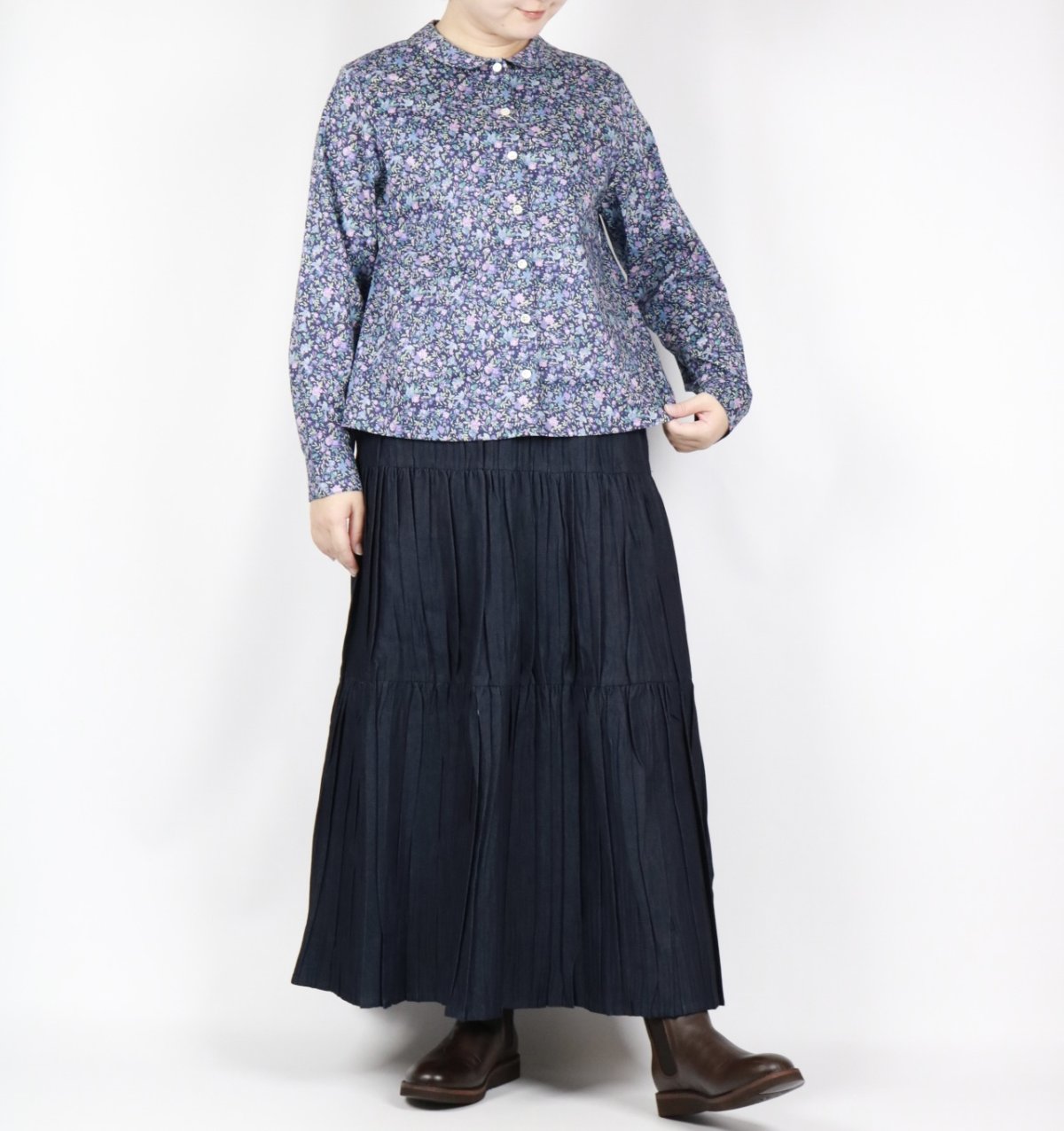 画像17: Crespi リバティタナローン ブラウス 3色 (17)