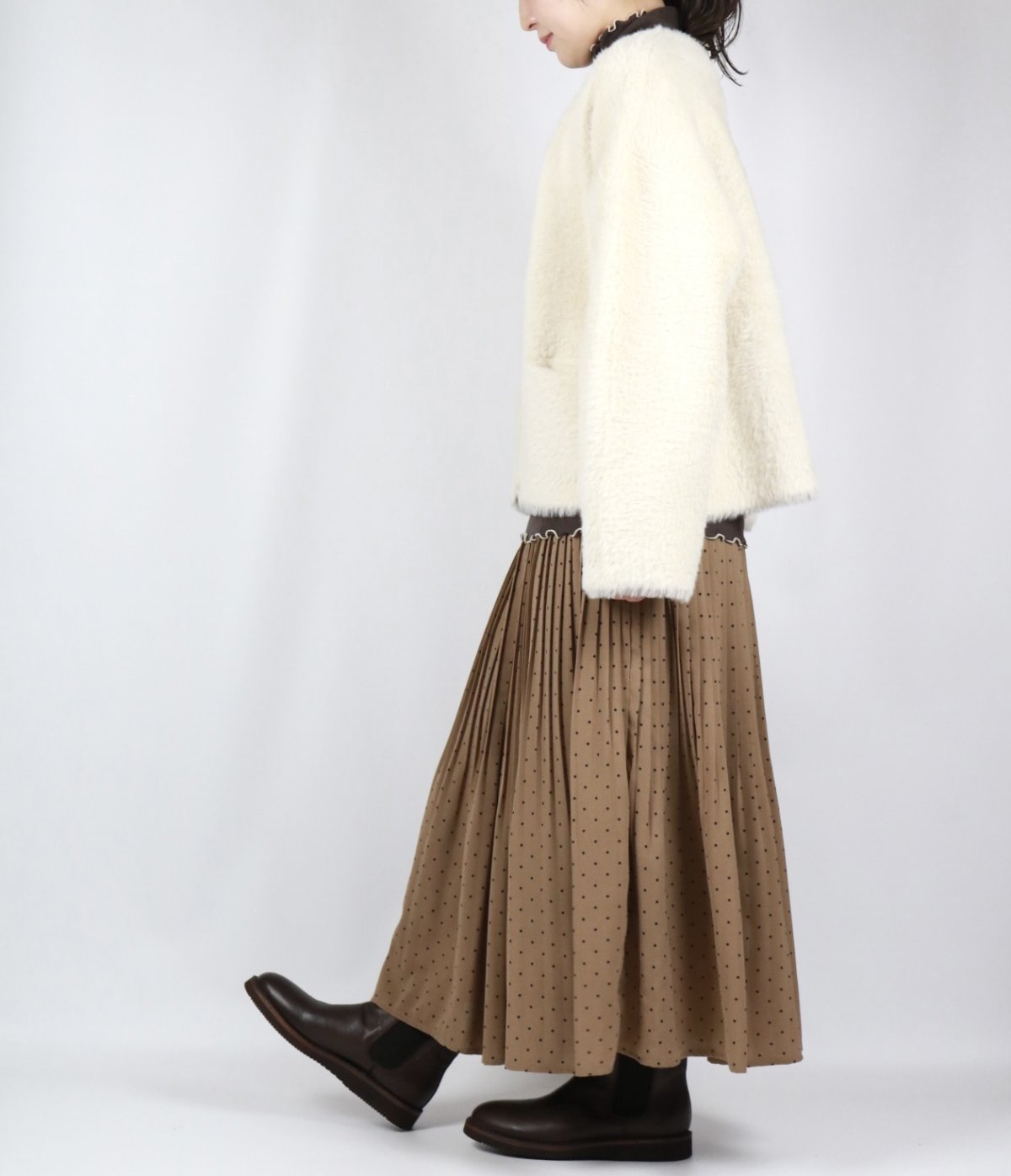 画像11: sosotto  フェイクファーニットカーデ   2色 (11)