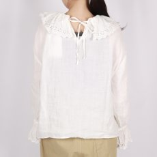 画像12: Gauze# ANTIQUE LACE FRILL 2WAY BLOUSE 2色 (12)