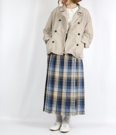 画像13: O'neil of dublin IRISH LINEN LOW WAIST PLEATS WRAP SKIRT LENGTH 80cm (WITH PIN) 2色 (13)