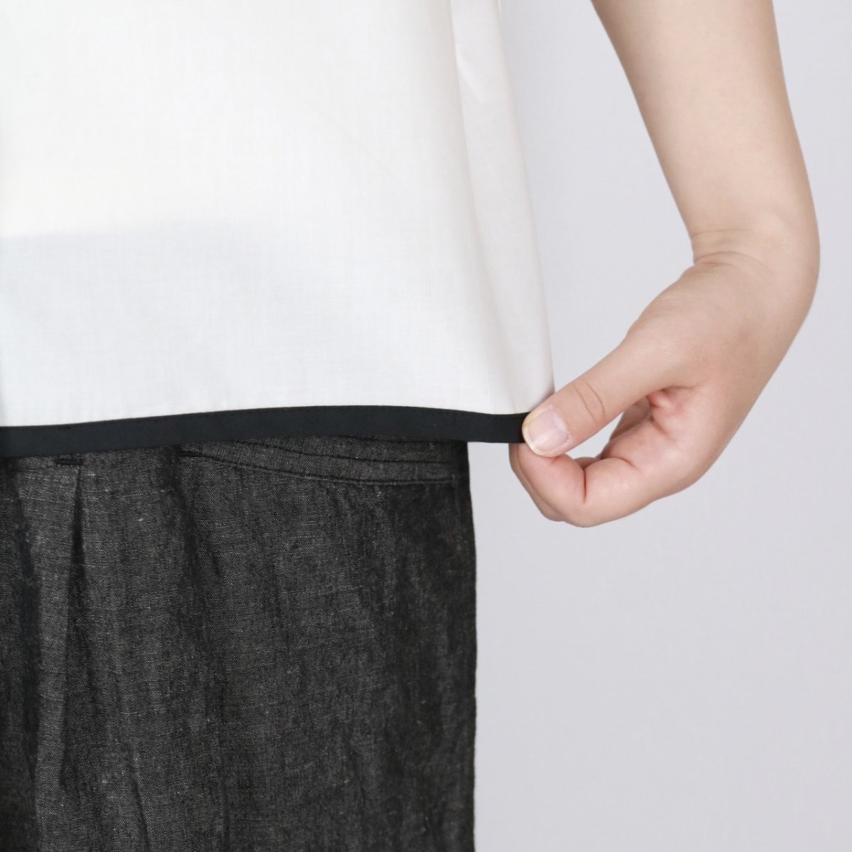 画像21: DIARIES　バイカラーヘムラインシャツ　2色 (21)