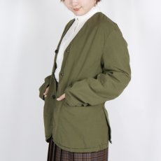 画像24:  Vas-y Lentement 40s ORGANIC POPLIN (OVERDYE) SIDE VENTS V-NECK JACKET 2色2サイズ (24)