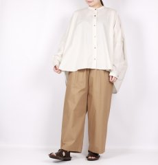 画像11: DIARIES   バック‪ギャザー ワイドシャツ  LIGHT BEIGE (11)