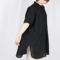 画像13:  SOIL 60s LINEN PLAIN BANDED COLLAR 3/4SL TUNIC 2色 (13)