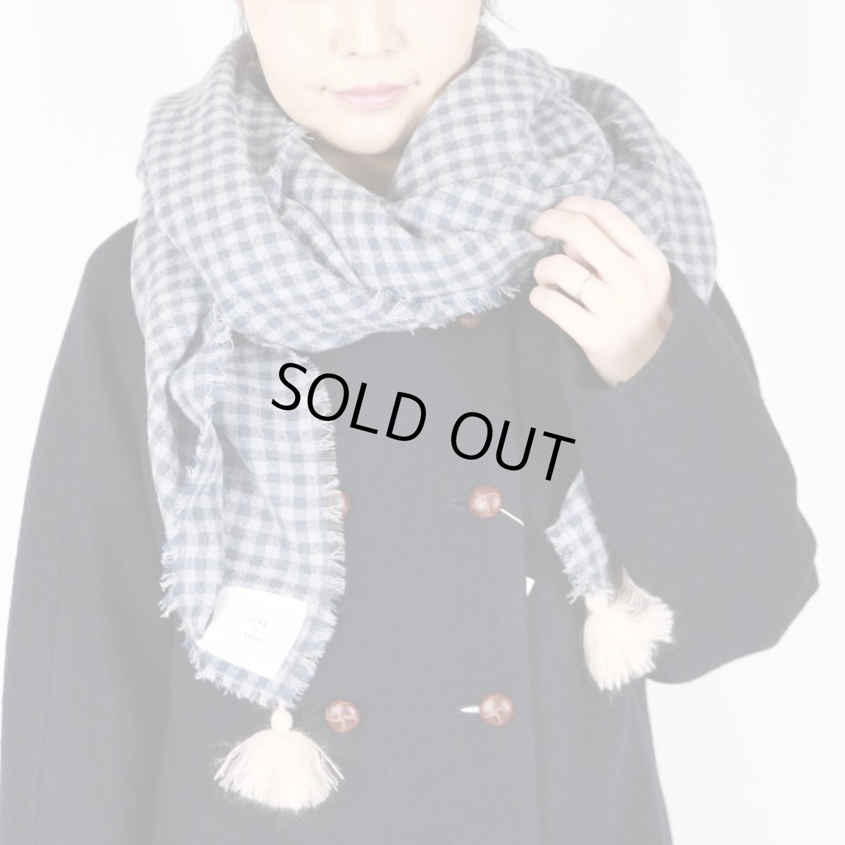 画像8: ROBE de PEAU  WOOL GAUZE TASSEL STOLE (8)