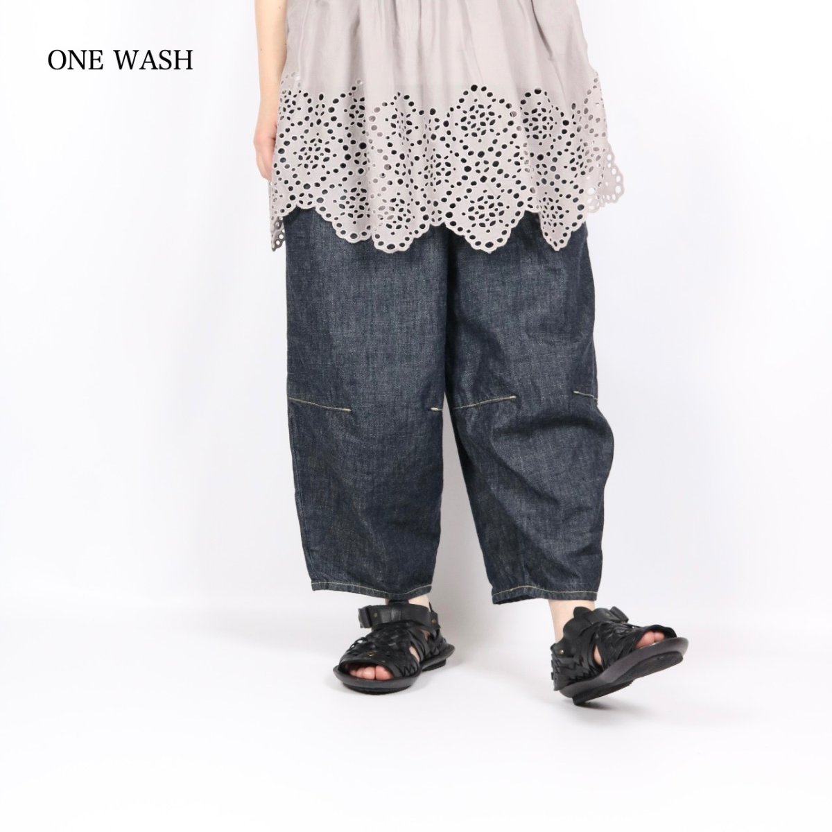 画像11: tumugu:コットンリネンデニムティンカーパンツ 3色 (11)
