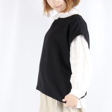 画像3: SOIL COTTON / WOOL TWILL WEAVE PLAIN FRENCH/SL BACK SIDE PLEATS PULLOVER  (3)