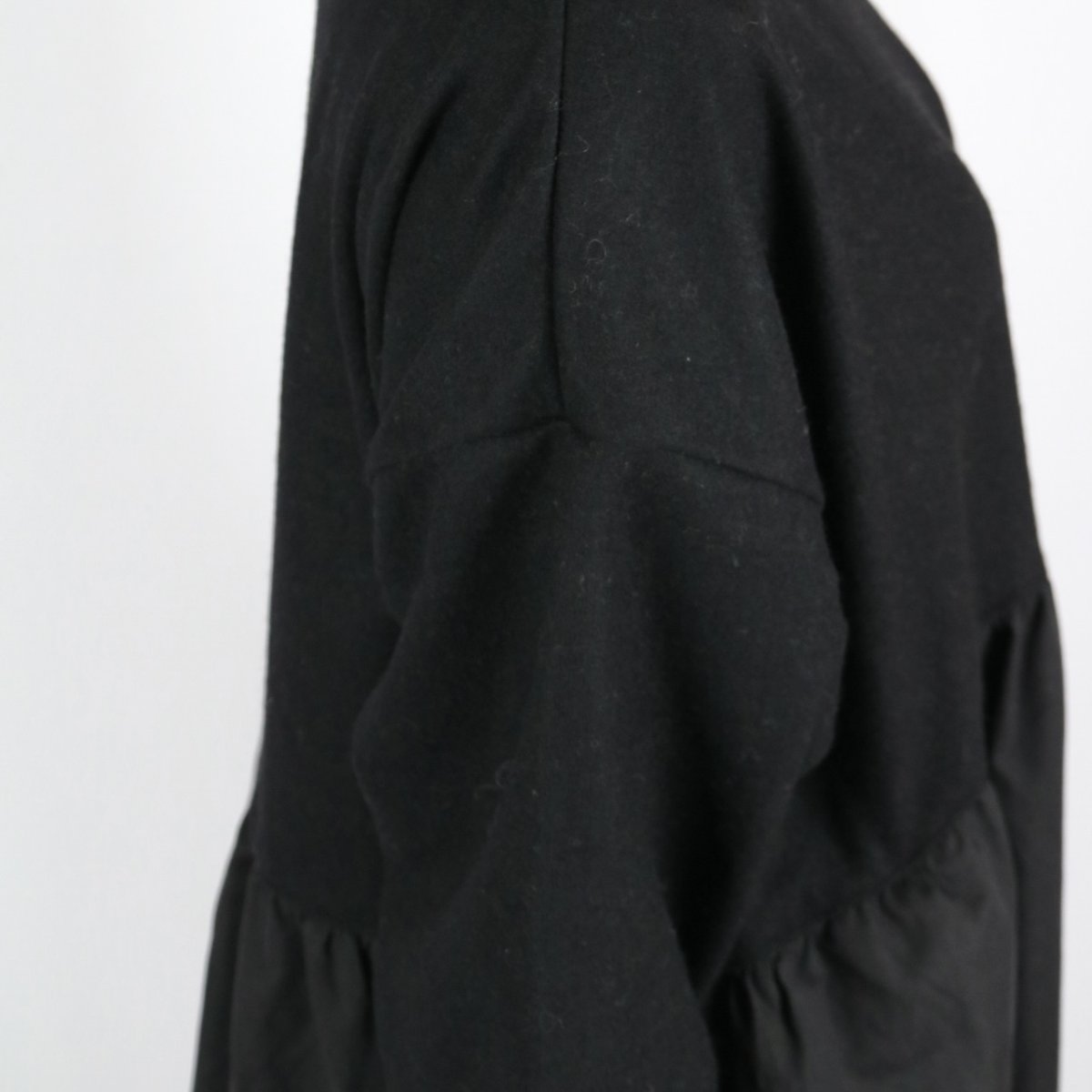 画像21: nachukara 　ウール混ニットコンビギャザーワンピース　2色 (21)