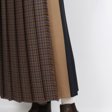 画像10: O'NEIL OF DUBLIN  WORSTED WOOL PATCHWORK LOW WAIST PLEATS WRAP SKIRT LENGTH 80cm (WITH PIN)  2柄 (10)
