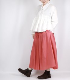 画像21: maison de soil     60s ORGANIC CAMBRIC PLAIN PINTUCK FLARED SKIRT 　2色　２サイズ (21)