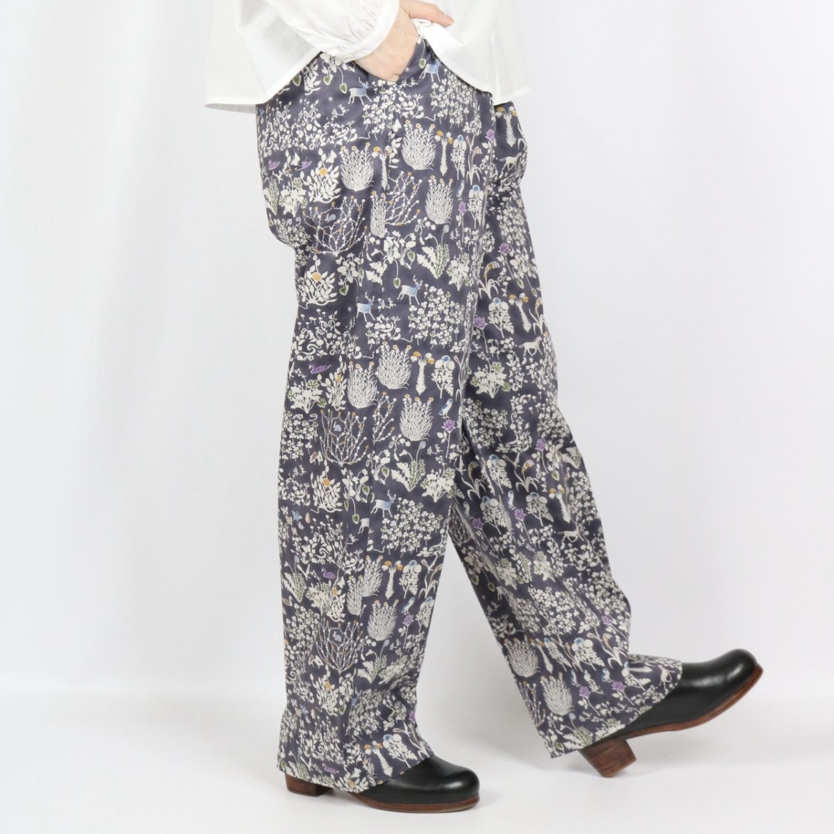 画像21: SOSOTTO LIBERTYPRINTタックギャザーパンツ　2色 (21)