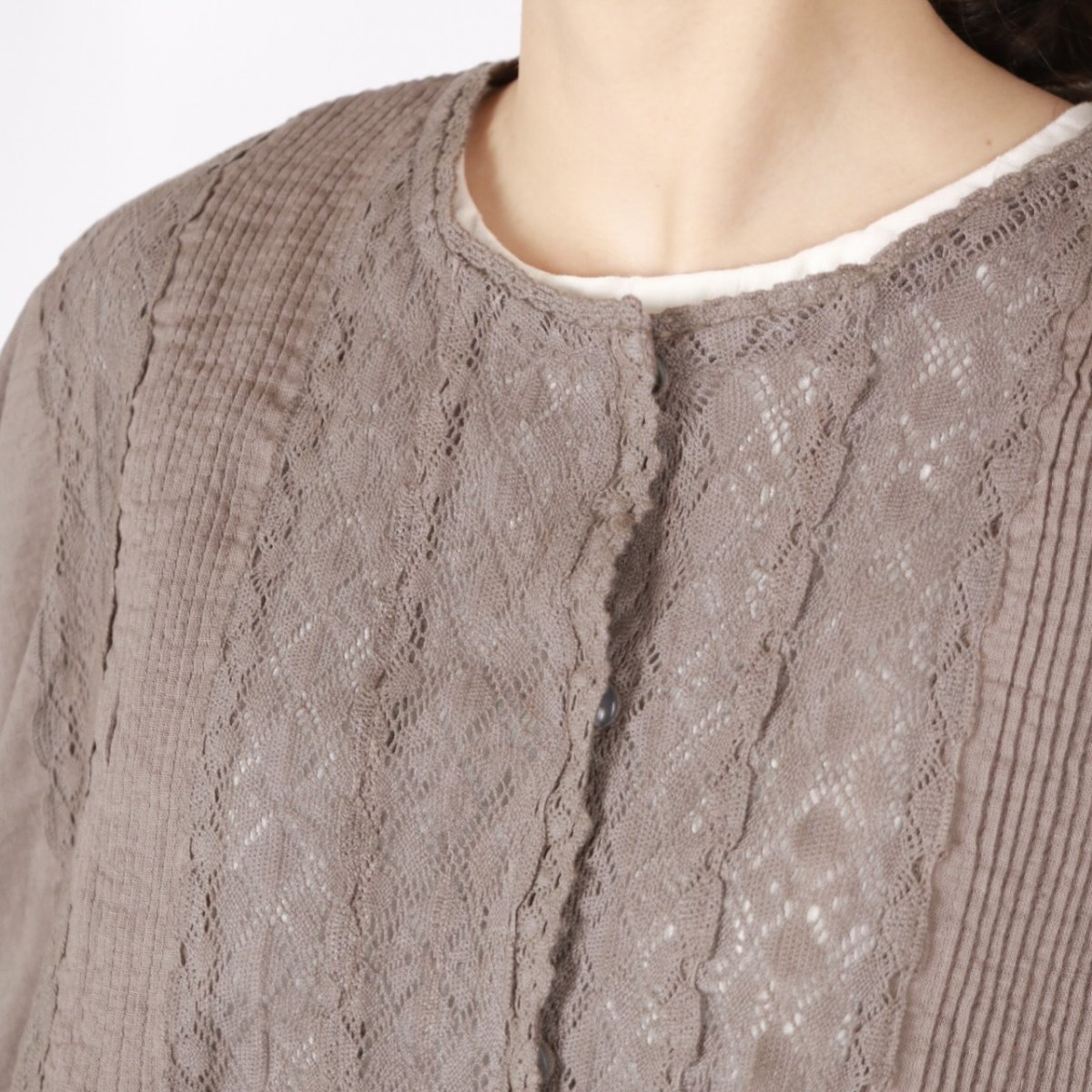 画像12: tumugu: コットンリネン ボイルレースベスト　3色 (12)