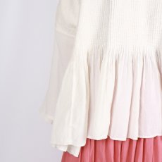 画像12: maison de soil 80s ORGANIC COTTON SMALL CHECK&VOILE PLAIN(OVER DYE) MINI PINTUCK PULLOVER 2色 (12)