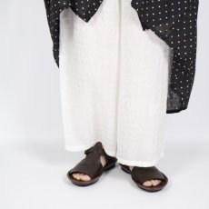 画像17: maison de soil  HANDWOVEN COTTON SILK CHECK EASY PANTS  2色 (17)