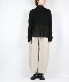画像14: tumugu: コットンチュールハイネックロングTシャツ 3色 (14)