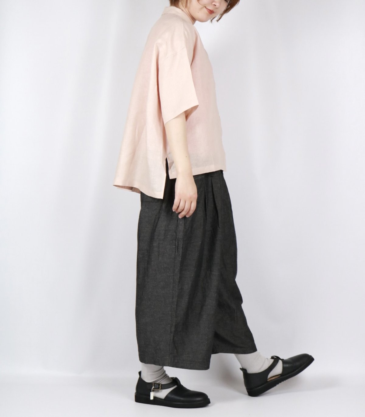 画像6: nachukara リネンポプリンシャツカラーブラウス 3色 (6)