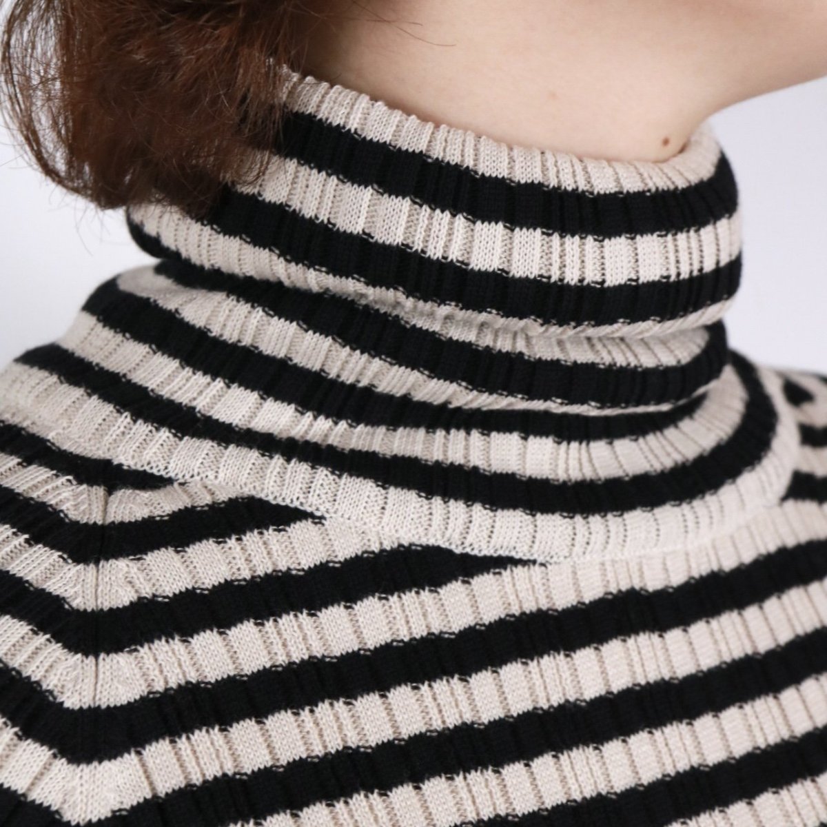画像44: NARU  ランダムリブボーダータートルネック 6色 (44)