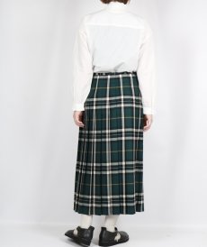 画像43:  O'NEIL OF DUBLIN WORSTED WOOL LOW WAIST PLEATS WRAP SKIRT LENGTH 80cm (WITH PIN) 4色 (43)
