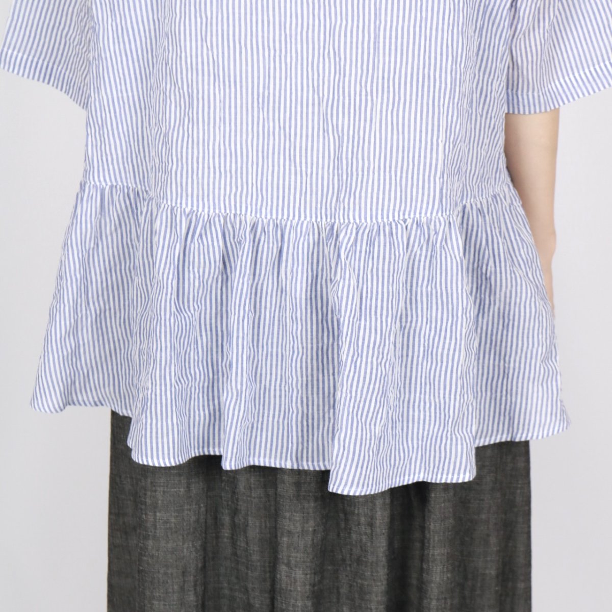 画像12: nachukara　コットンシャーリング バッグギャザーシャツ　3色 (12)