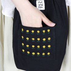 画像15: pot and tea　リネン小花刺繡バッグ　2色 (15)