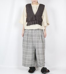 画像18: tumugu;  ハンドスモッキングコットンポプリン2wayベスト 3色 (18)