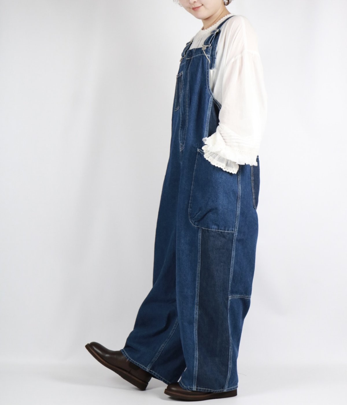 画像3: tumugu: 10ozデニムサロペット FADE BLUE (3)