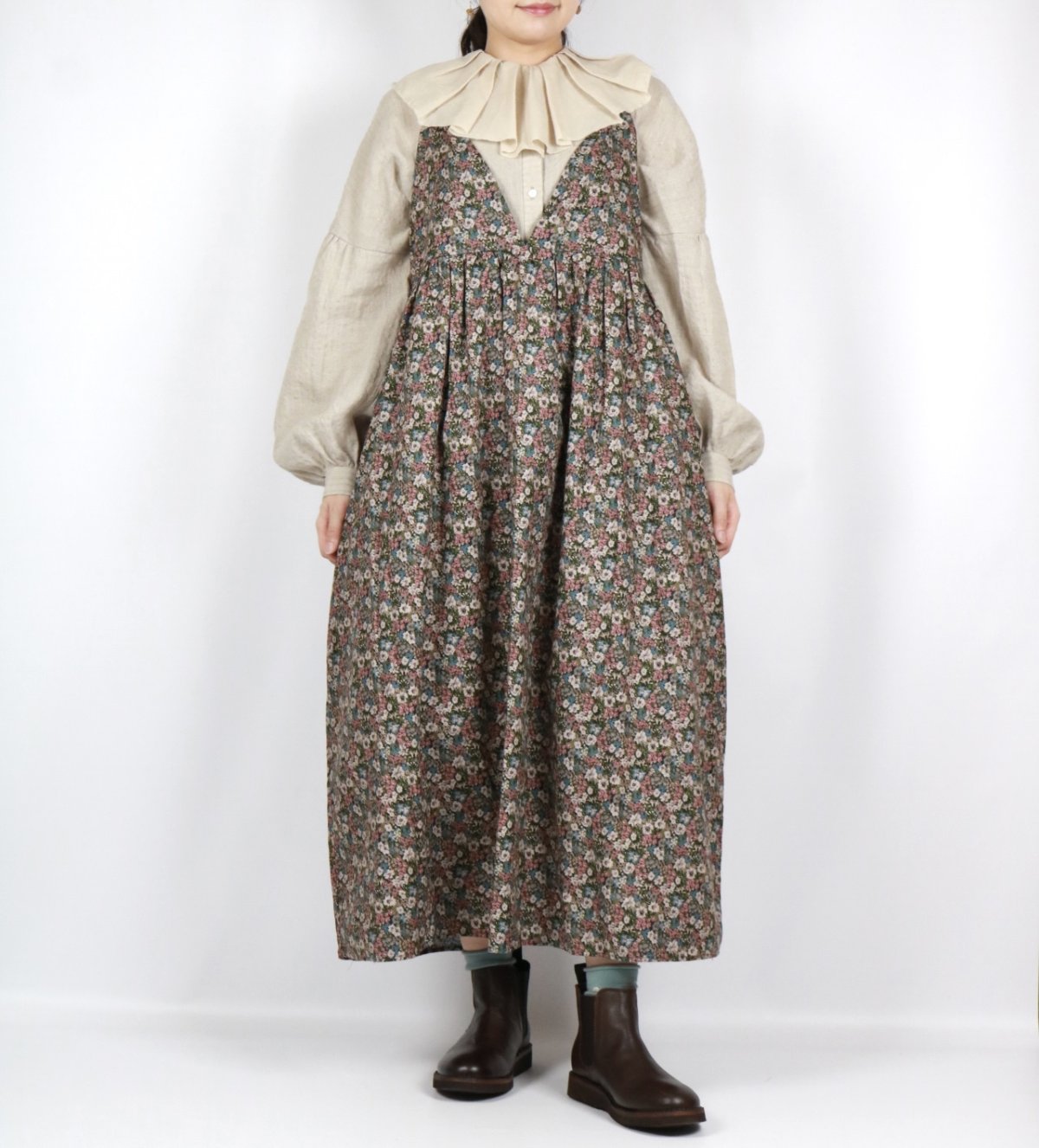 画像24: NARU 30ビエラベタ小花柄キャミワンピース　2色 (24)