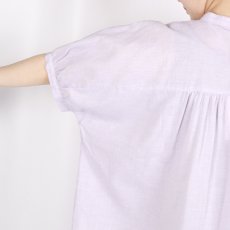 画像20: LUEUF   バンドカラー ギャザーシャツ  2色 (20)